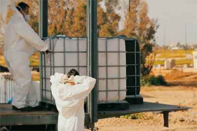 פינוי חומרי הדברה. צילום: באדיבות משרד החקלאות והמשרד להגנת הסביבה